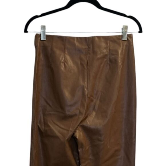ZARA Brown Leather Pants - Picture 3 of 5